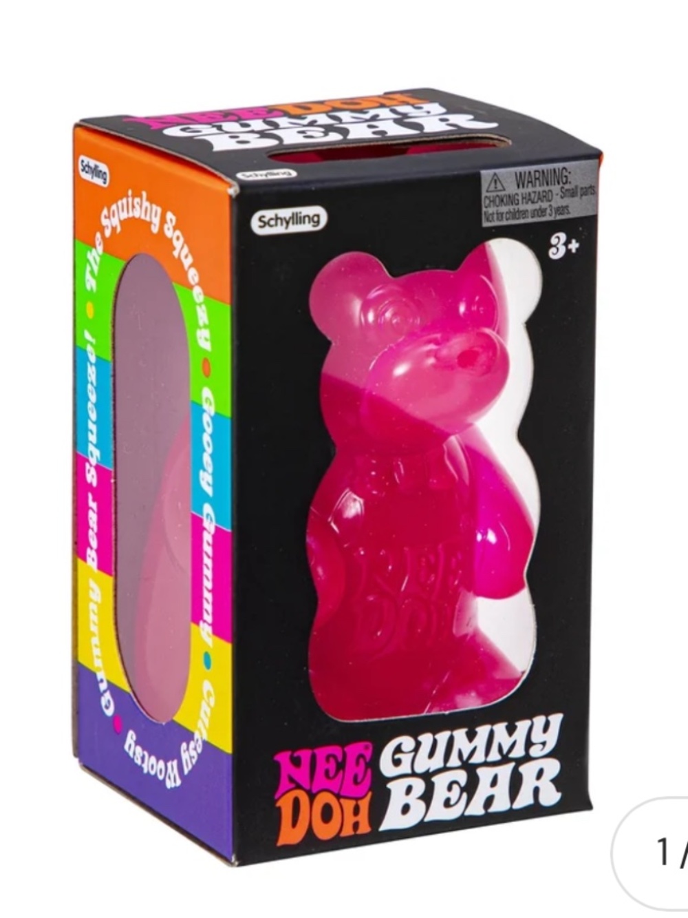 Brand New Pink NeeDoh Gummy Bear Fidget Toy - Factory Sealed Box